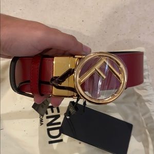 Authentic reversible two color Fendi belt